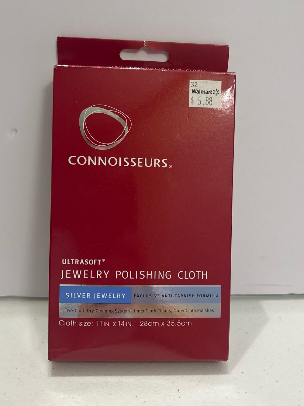 Connoisseurs Silver Jewelry Polishing Cloth 11 x 14 Anti Tarnish New Ultra soft